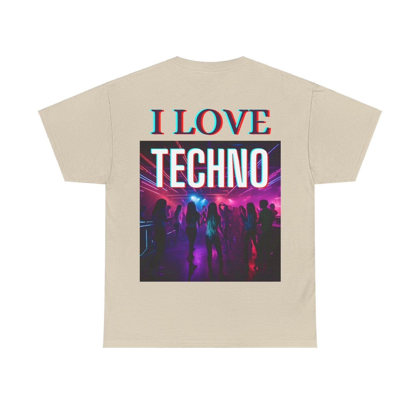 Techno Unisex Fan T-Shirt - Bassline Merch I love Techno