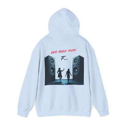 Techno Musik Liebhaber Hoodie - 'DER BASS MUSS F.....' Design