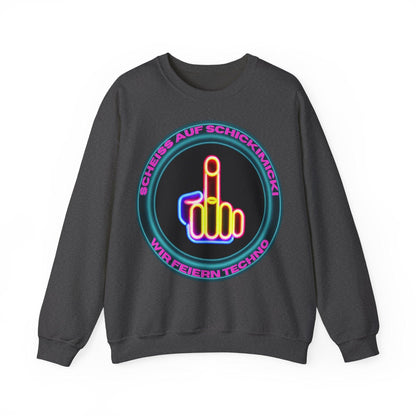 Techno Rave Neon Mittelfinger Unisex Sweatshirt