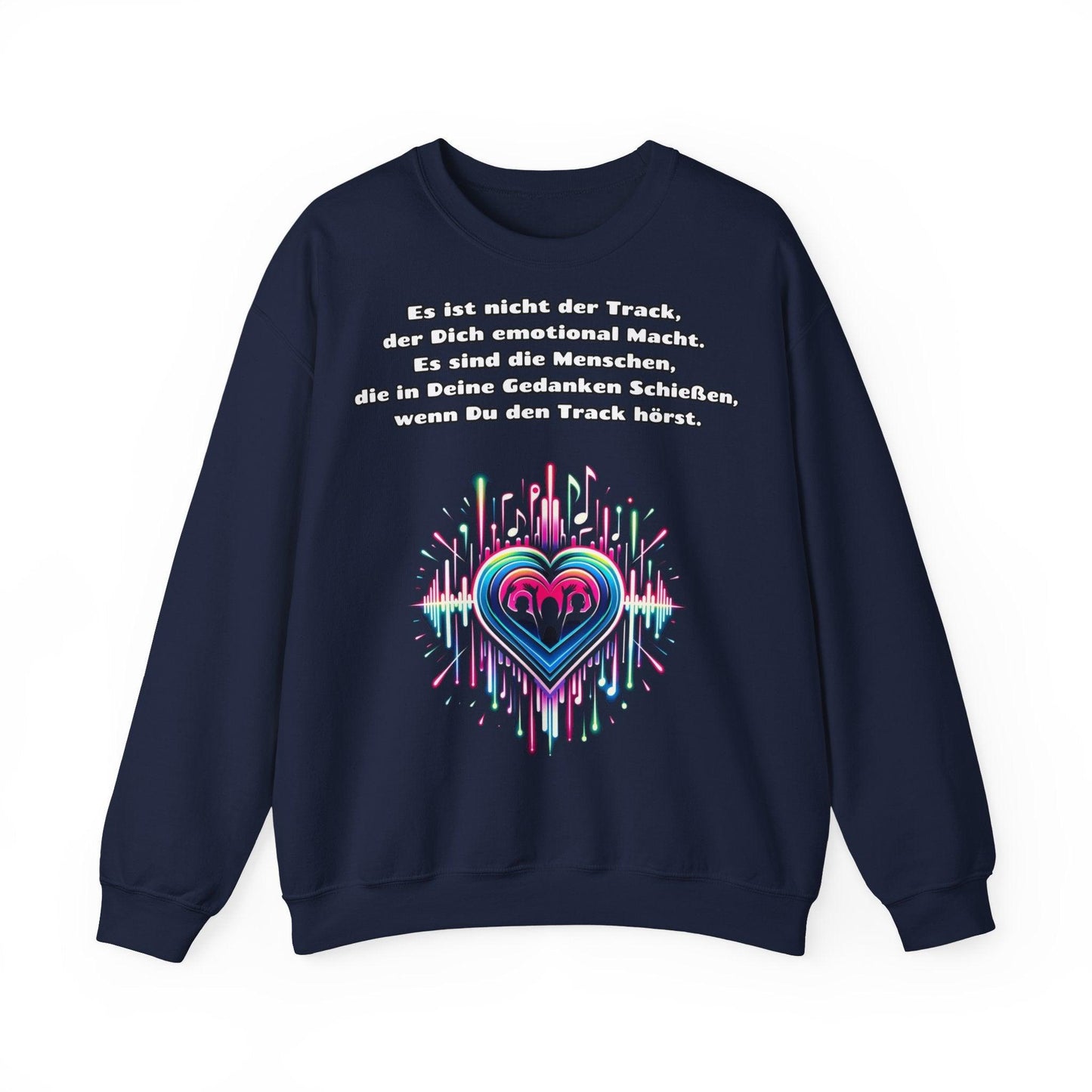 Techno Soundwaves Unisex Sweatshirt mit Herzdesign