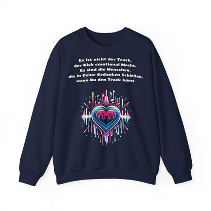 Techno Soundwaves Unisex Sweatshirt mit Herzdesign