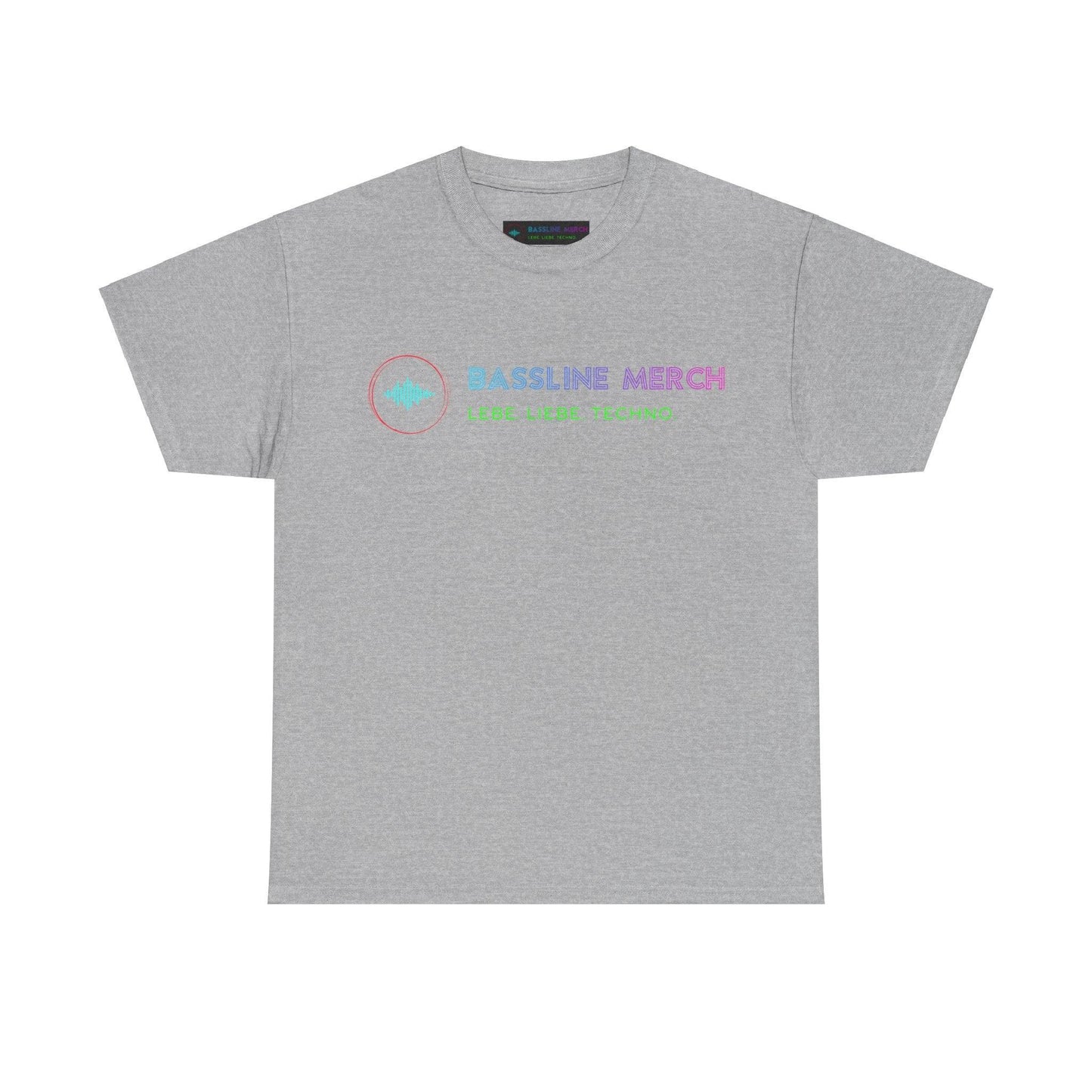 Techno Love Unisex Fan T-Shirt - Bassline Merch Slogan Gelb Design