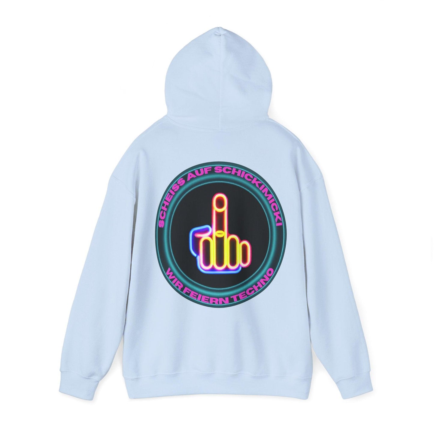 Techno Rave Neon Mittelfinger Unisex Hoodie