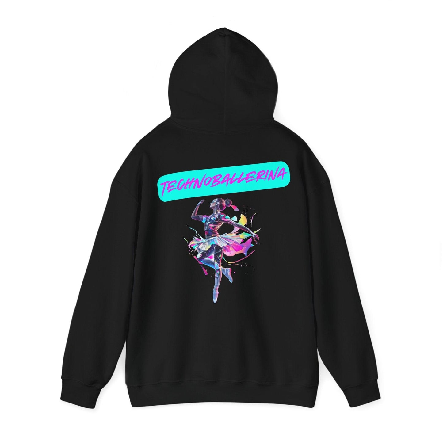 Techno Cyberpunk Hoodie - Futuristic 'Technoballerina'
